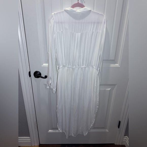 Elegant White midi shirt dress Venus large - Picture 6 of 7